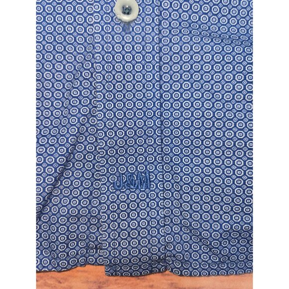 Johnston & Murphy Mens Blue Geometric Pattern Dress Large - Picture 7 of 8